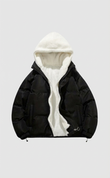 Luxury Winter Puffer Hooded Jacket with Plush Inner Lining