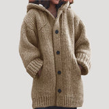 Women’s chunky knit wool winter coat