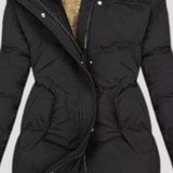 Women’s long waterproof hooded faux fur winter coat
