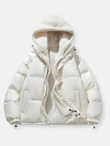 Luxury Winter Puffer Hooded Jacket with Plush Inner Lining
