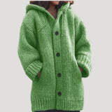 Women’s chunky knit wool winter coat