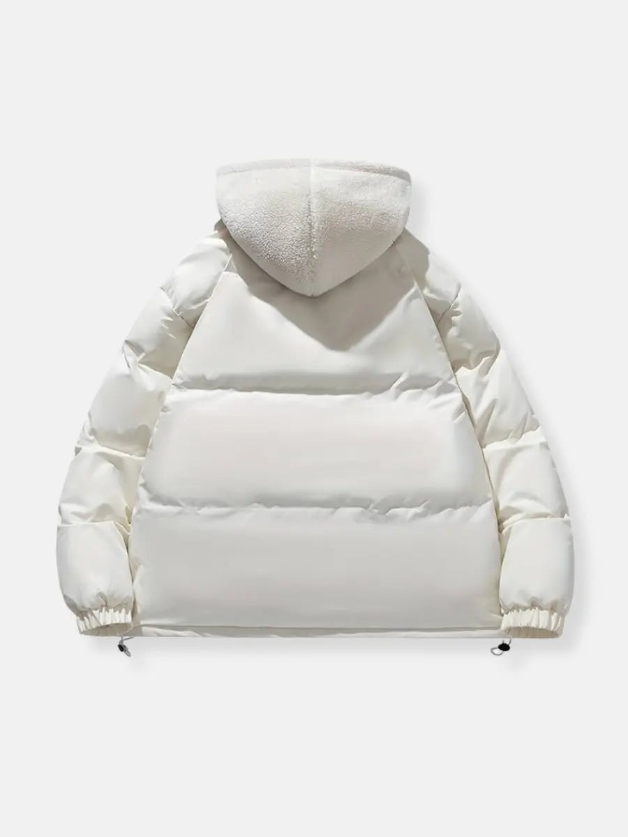 Luxury Winter Puffer Hooded Jacket with Plush Inner Lining