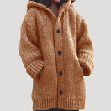Women’s chunky knit wool winter coat