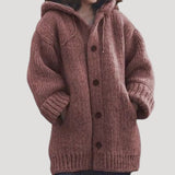 Women’s chunky knit wool winter coat