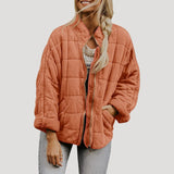 Women’s quilted oversized zip up puffer jacket