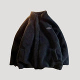 Women's reversible fleece heart print jacket