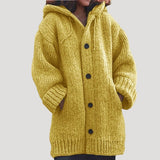 Women’s chunky knit wool winter coat