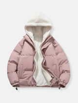 Luxury Winter Puffer Hooded Jacket with Plush Inner Lining