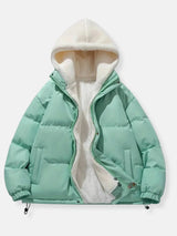 Luxury Winter Puffer Hooded Jacket with Plush Inner Lining