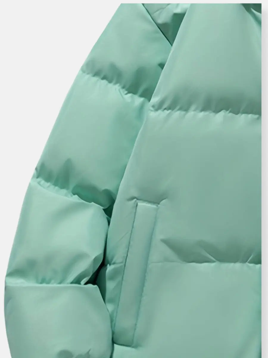 Luxury Winter Puffer Hooded Jacket with Plush Inner Lining