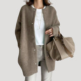 Women's cozy wool cardigan long knitwear