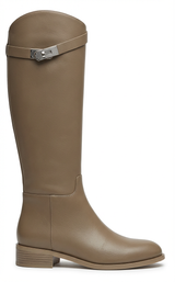 Elegant Knee-High Riding Boots with Side Buckle Detail