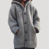 Women’s chunky knit wool winter coat