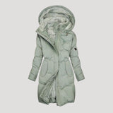 Women’s long waterproof hooded faux fur winter coat