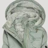 Women’s long waterproof hooded faux fur winter coat