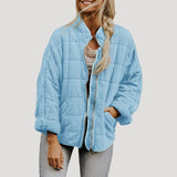 Women’s quilted oversized zip up puffer jacket
