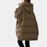 Gleame Puffer Winter Jacket – Oversized Women's Winter Jacket with Hood and Down Filling
