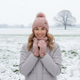 Women's 3-Piece Set - Touchscreen Gloves, Beanie & Scarf