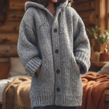 Women’s chunky knit wool winter coat